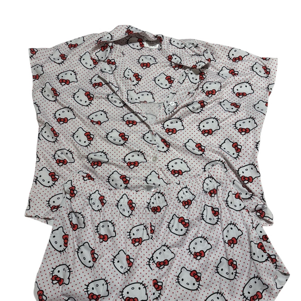 Sanrio Hello Kitty Pajama Set - White and Red